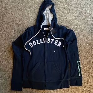 Hollister Extra Small Zip Up Sweater Navy Blue Tags son Brand New